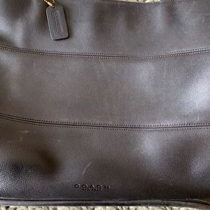 Black vintage coach tote